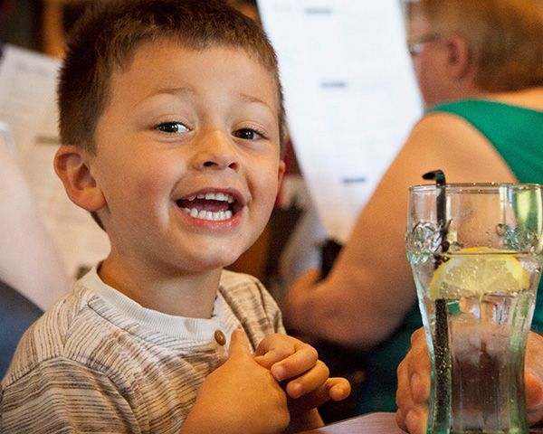 A child enjoys our Children’s menu – one of the best CHildren’s pub menus near Holyhead