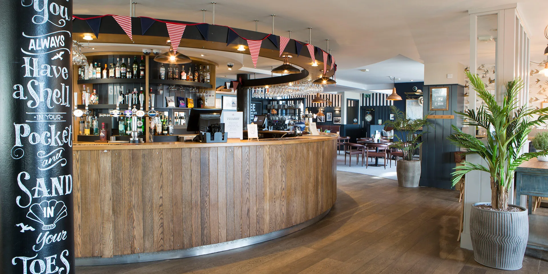 A picture of our bar at The Seacroft in Trearrdur Bay near to Holyhead on Anglesey