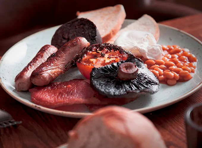 A picture of our full welsh breakfast served each morning near Holyhead in Trearddur Bay